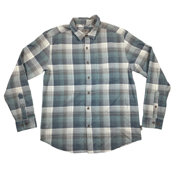 Royal Robbins Other - Royal Robbins Flannel Shirt Mens L Blue Plaid Button Down Synthetic Blend 42195
